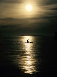 Scenic view of sea at sunset