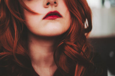 Close-up portrait of a young woman