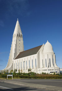 Exterior of building against clear blue sky