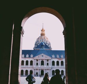 Tourists in front of church