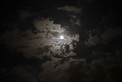 Close-up of moon in the dark