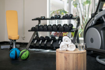 Fitness exercise room in miami