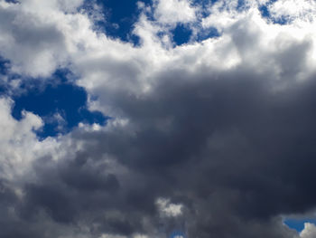 Low angle view of storm clouds in sky