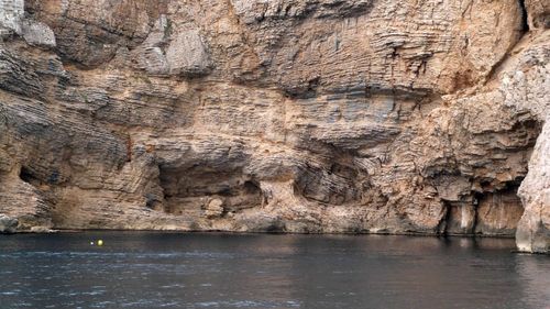 Rock formations in water