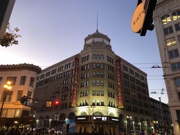 Low angle view of buildings against sky