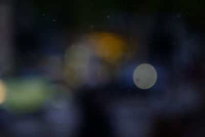 Close-up of blurred lights