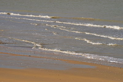 Waves rushing towards shore