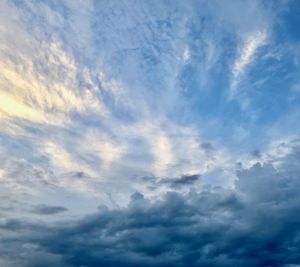 Low angle view of clouds in sky