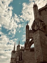 Low angle view of historical building against sky