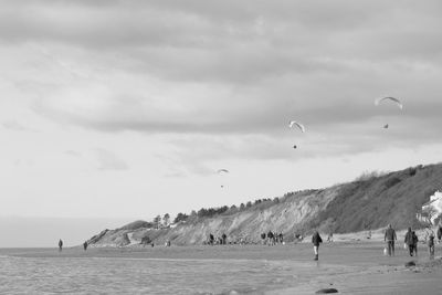 Tourists enjoying on beach