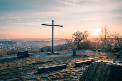 Scenic sunrise over stuttgart, birkenkopf