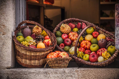 Fruits in baskets