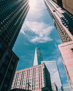 Low angle view of buildings against sky