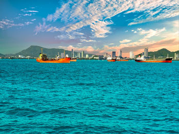 Scenic view of sea against sky