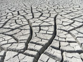 Full frame shot of cracked pattern