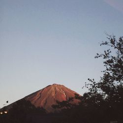 Scenic view of mountains against clear sky