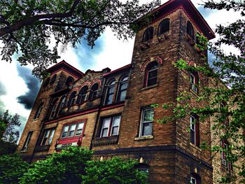Low angle view of building against sky