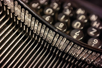 Close-up of old-fashioned typewriter