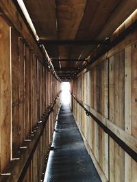 Empty corridor in building