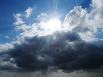 Low angle view of clouds in sky