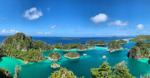 Scenic view of sea against sky in misool raja ampat island indonesia 