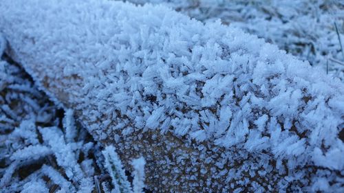 Full frame shot of snow covered ice