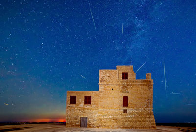 Scenic view of sea against sky at night