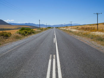 Road on landscape against clear sky