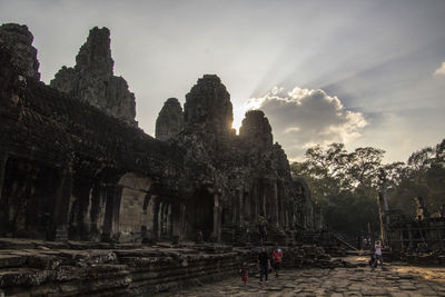 Group of people in a temple