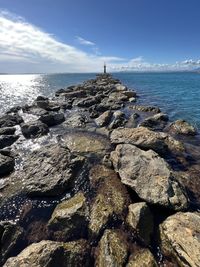 Scenic view of sea against sky