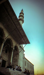 Low angle view of old building against sky