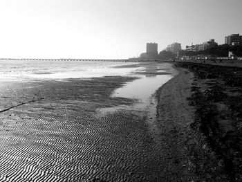 View of sea against clear sky