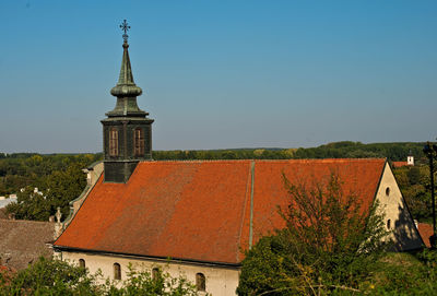 Exterior of building against clear sky