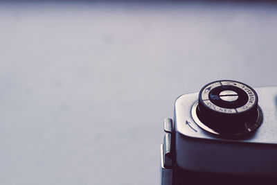 Vintage camera on table