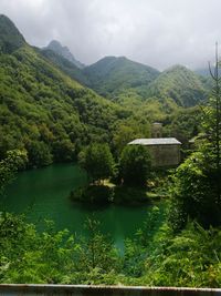 Scenic view of calm lake