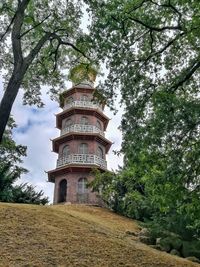 Low angle view of building against sky