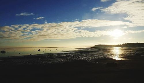 Scenic view of sea during sunset