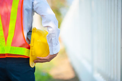 Man working at construction site