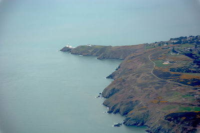 High angle view of beach