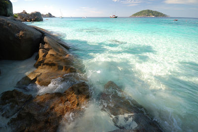 Scenic view of sea against sky