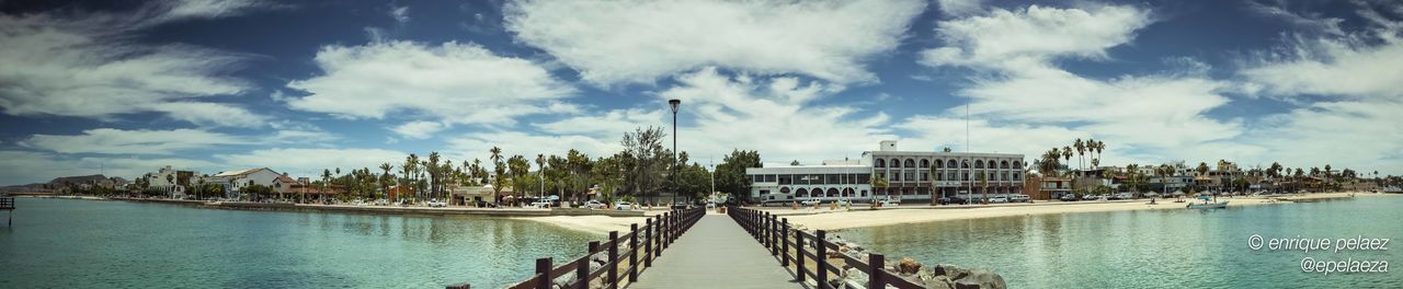 Built structure against cloudy sky