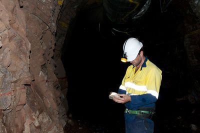 Man working in mine