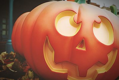 Close-up of halloween pumpkin