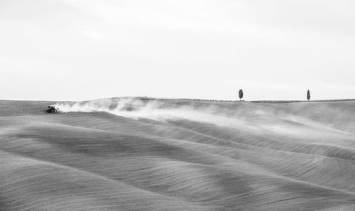 Scenic view of landscape against clear sky