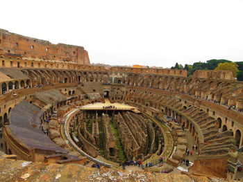 High angle view of coliseum
