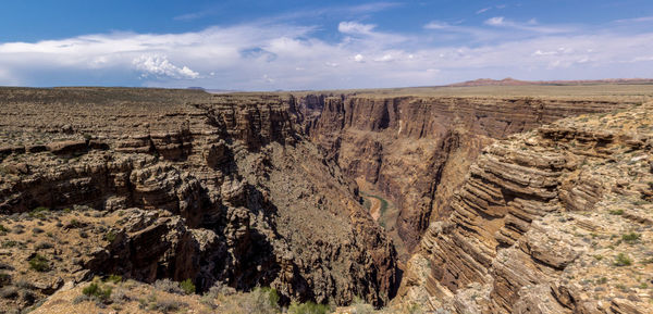 High angle view of mountain range