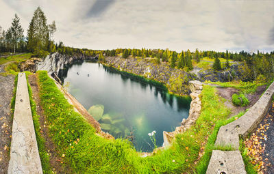 Scenic view of river against sky