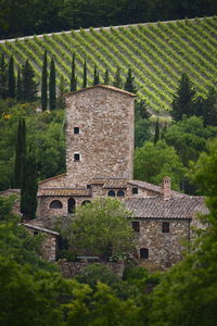 High angle view of chianti region, italy