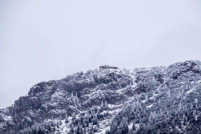 Scenic view of snowcapped mountain against sky