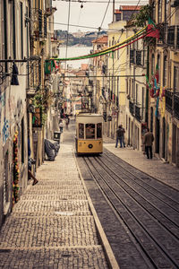 View of street in city